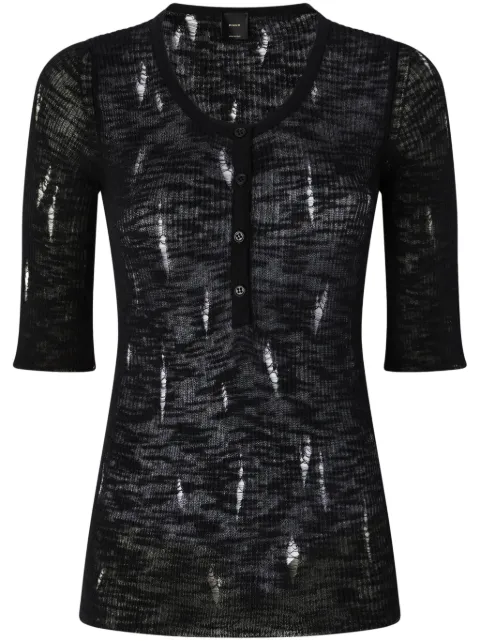 PINKO ripped-detail top 