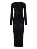 PINKO ribbed cut-out maxi dress - Black