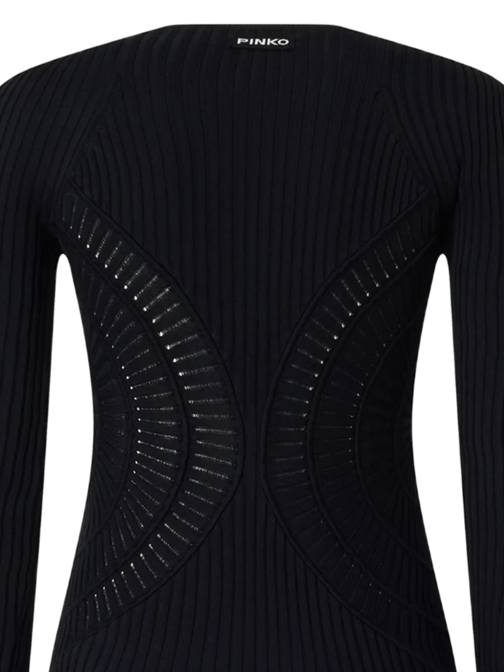 PINKO ribbed cut-out maxidress Zwart