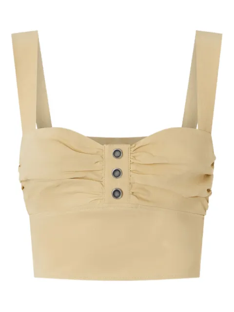 PINKO ruched-front crop top