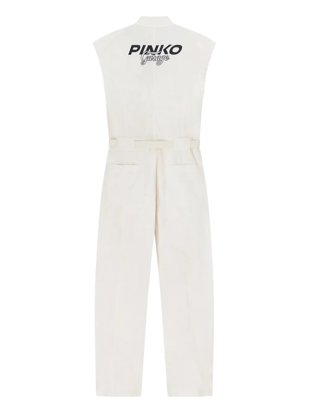 PINKO Jumpsuit met logoprint - Beige