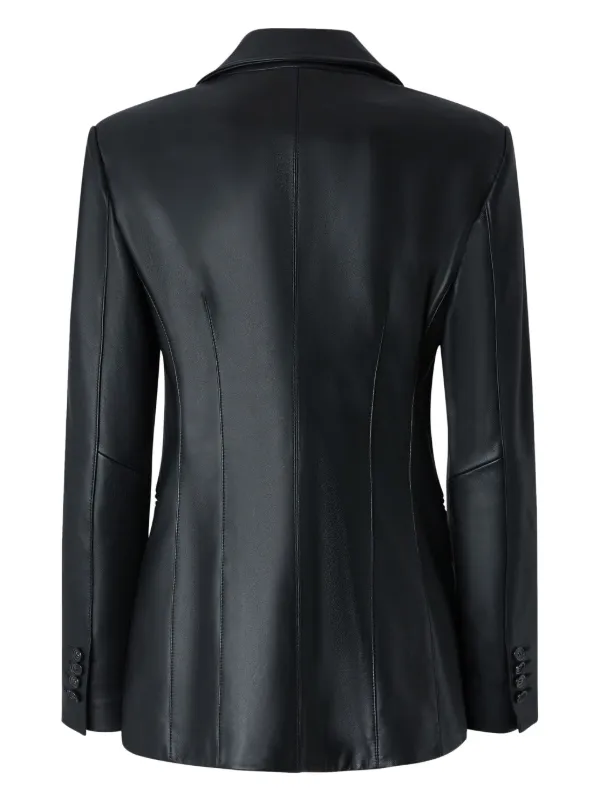 PINKO Leather Blazer | Black | FARFETCH
