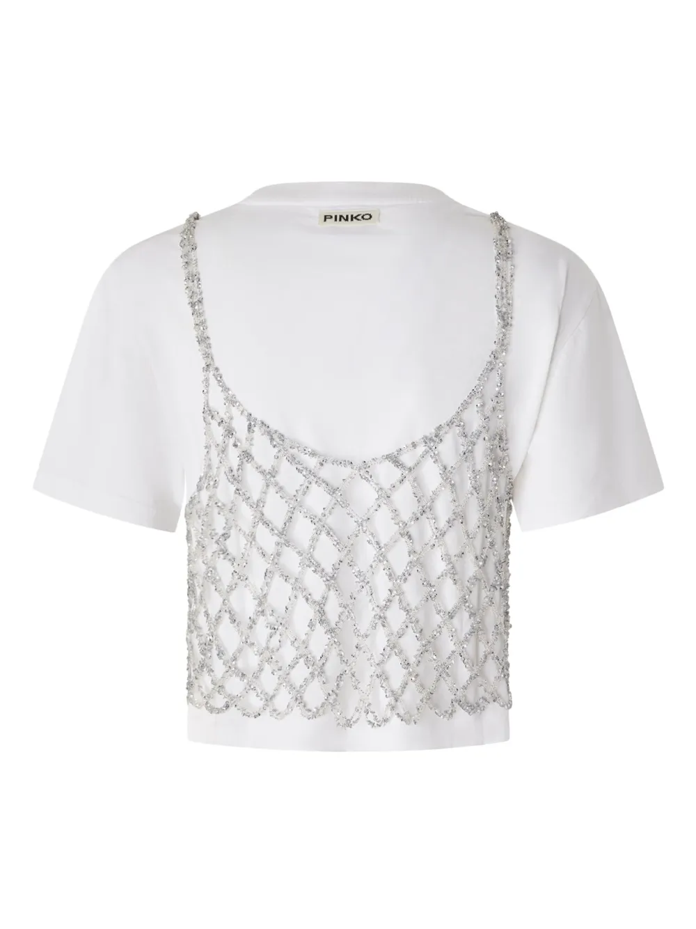 Shop Pinko Layered T-shirt In Weiss