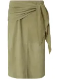 PINKO leather midi skirt - Green