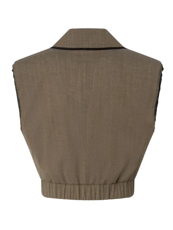 アウターその他 PINKO Woman Waistcoat Brown 104932A2EE L31 pinko.jpg