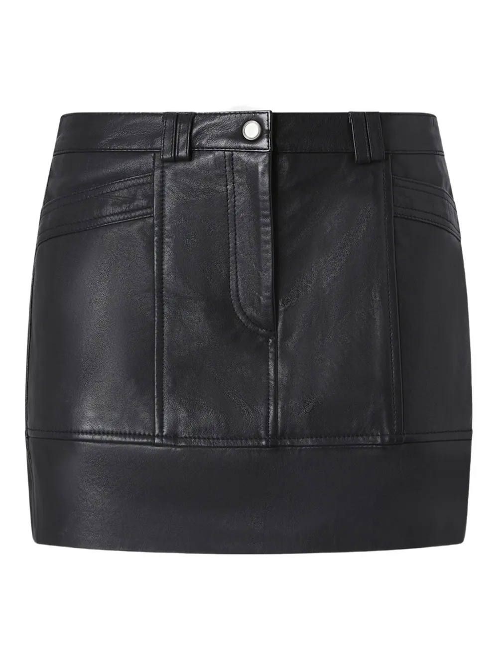 PINKO Leren mini-rok Zwart