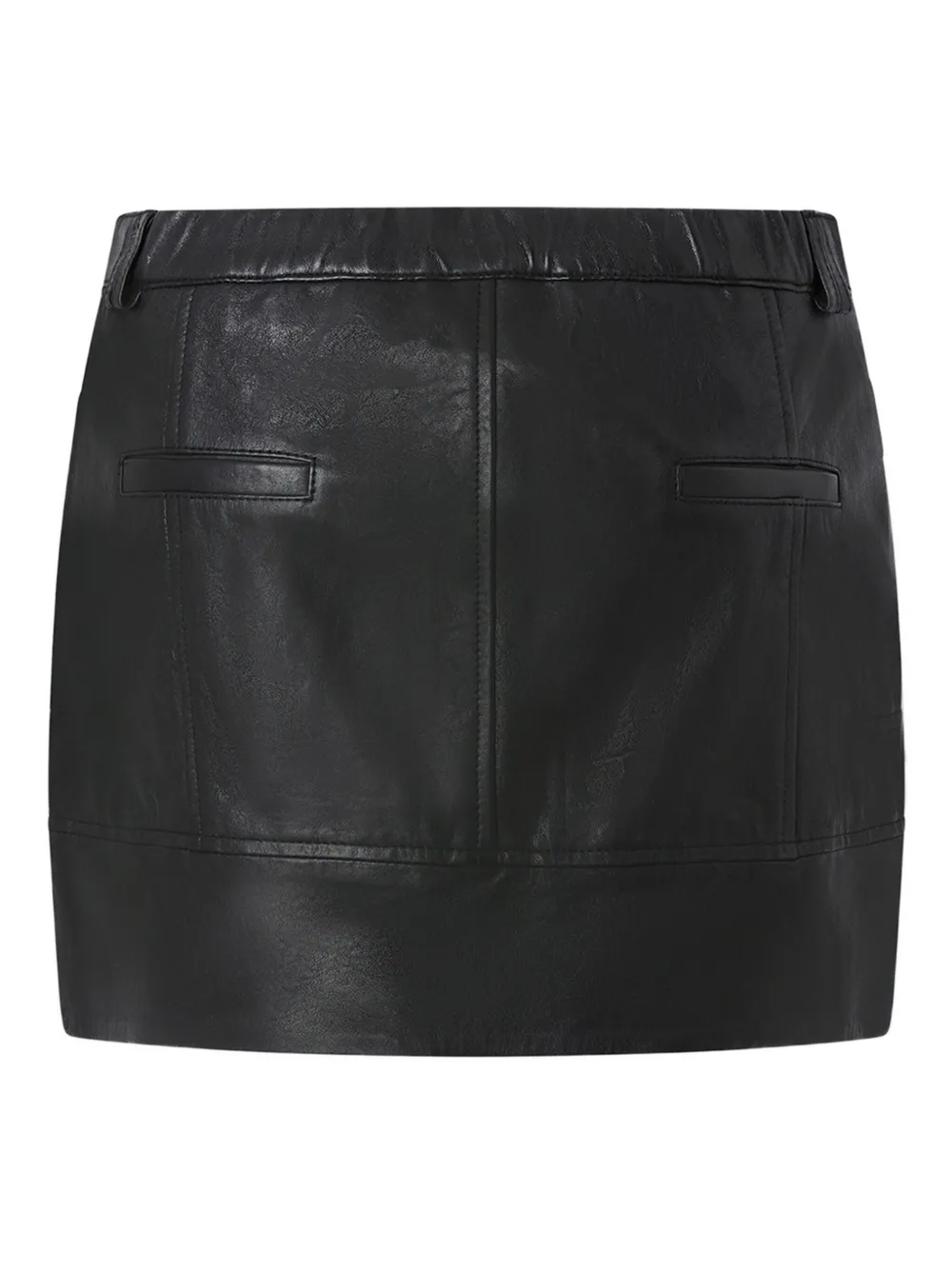 PINKO Leren mini-rok Zwart