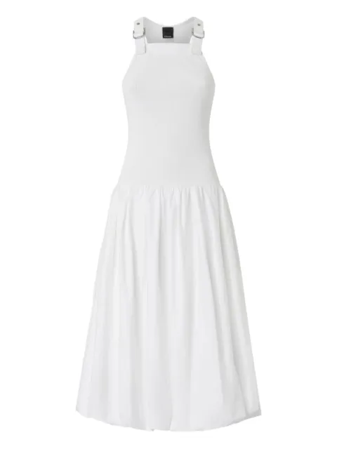 PINKO buckle-strap gathered midi dress
