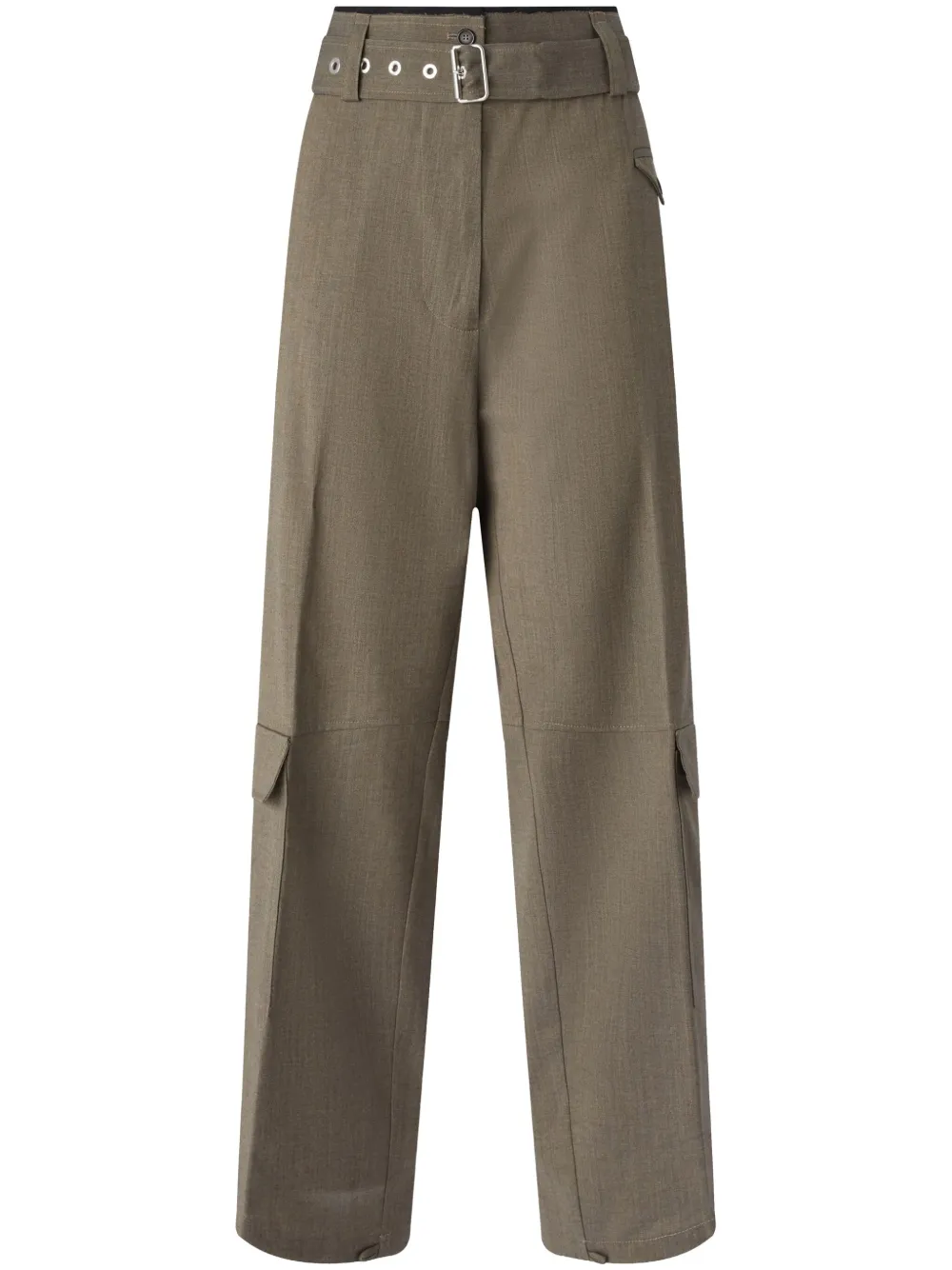 belted cargo trousers