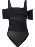 PINKO open-shoulder jersey bodysuit - Black