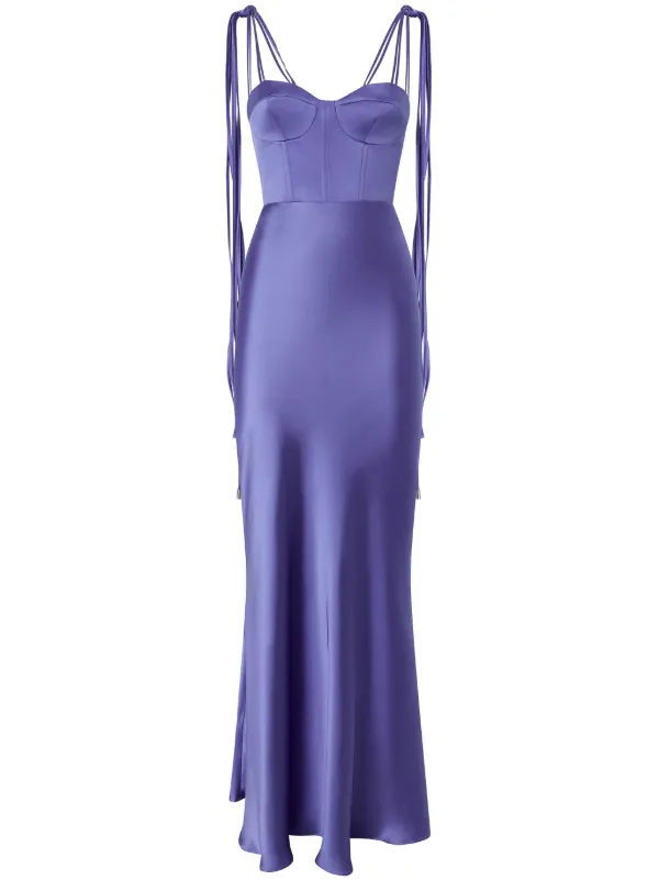 PINKO Fringed Long Dress | Blue | FARFETCH