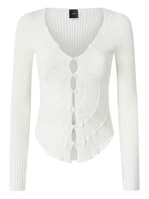 PINKO ribbed long-sleeve cardigan