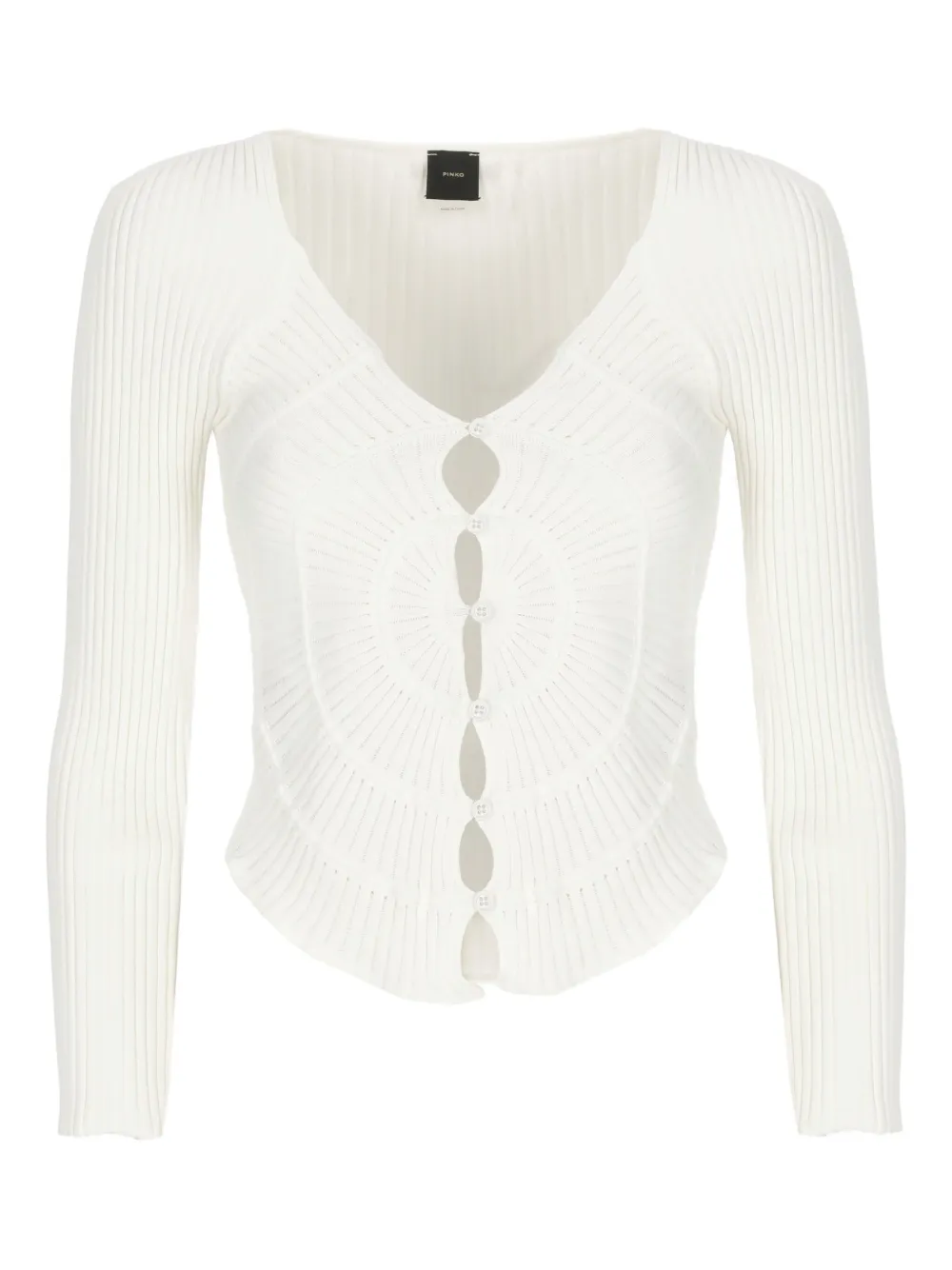 PINKO Geribbeld vest Wit
