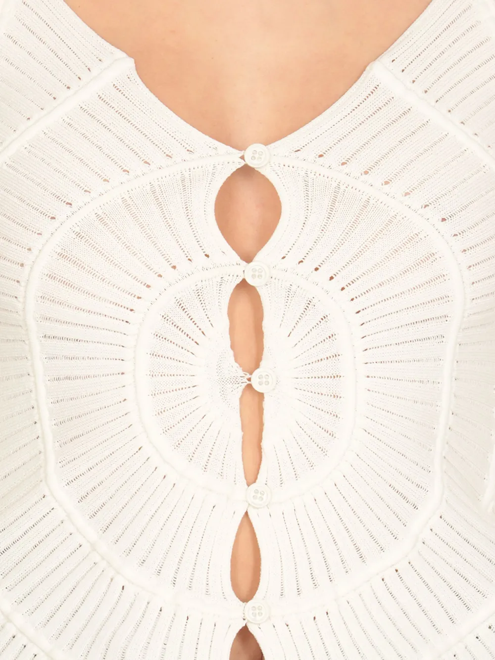 PINKO Geribbeld vest Wit