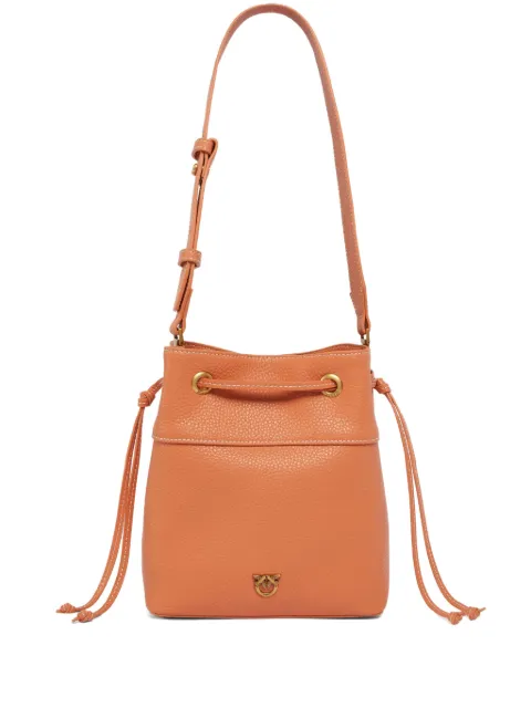 PINKO logo plaque bucket bag 