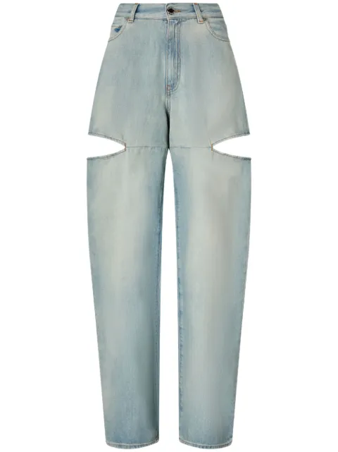 PINKO cut-out high-waist jeans 