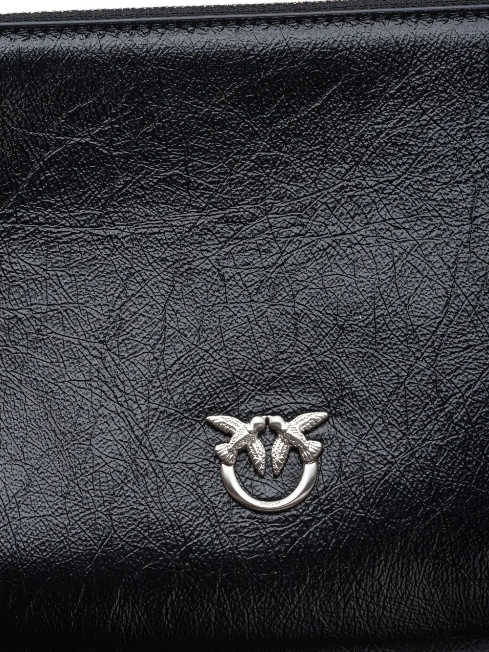 PINKO Leren clutch Zwart