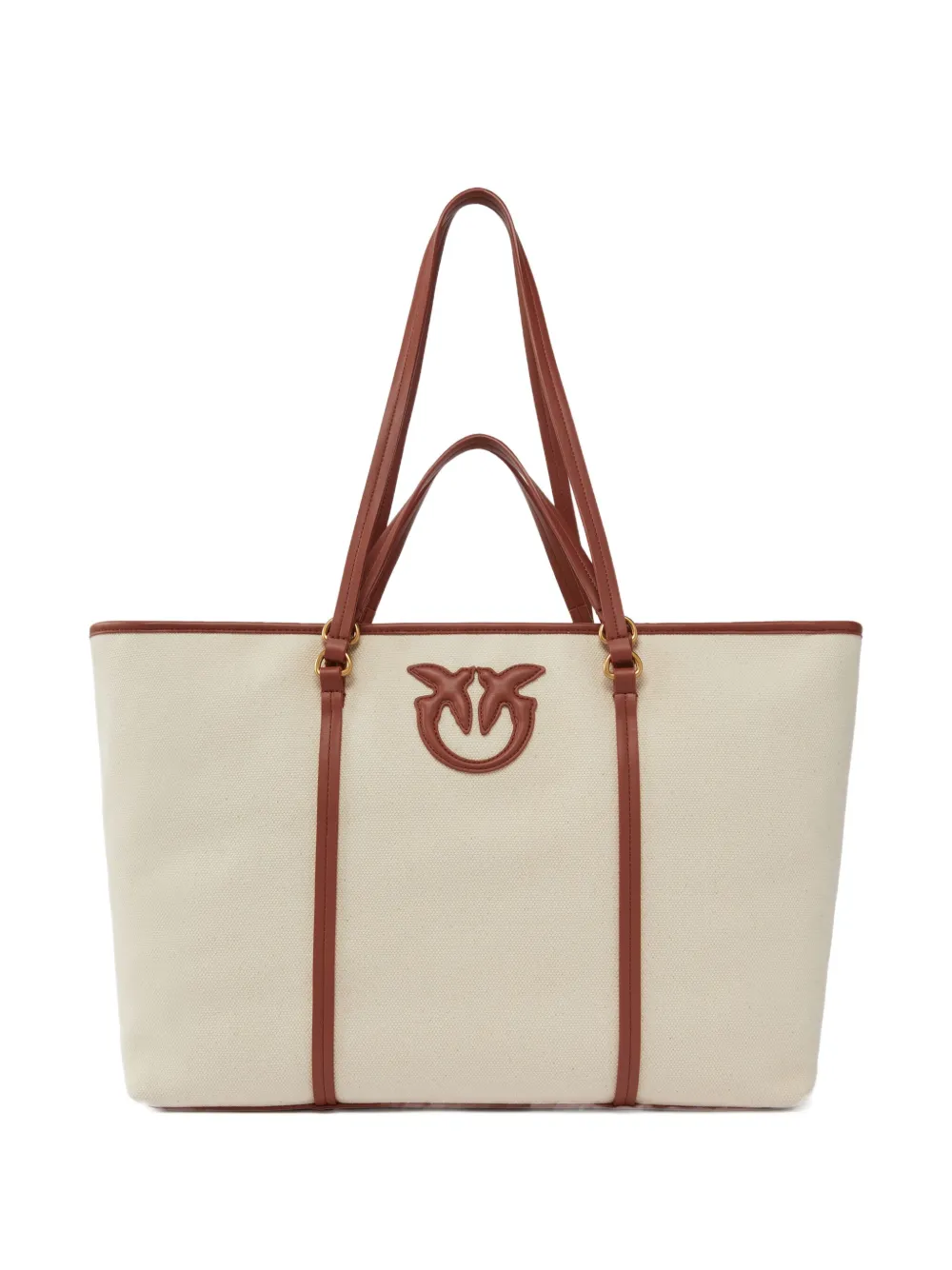 PINKO Love Birds shopper Beige
