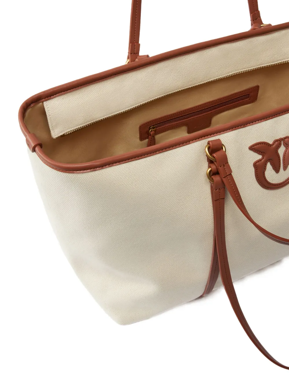 PINKO Love Birds shopper Beige