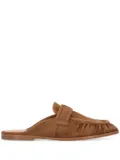 PINKO leather slippers - GU8 LAMINATED GOLD