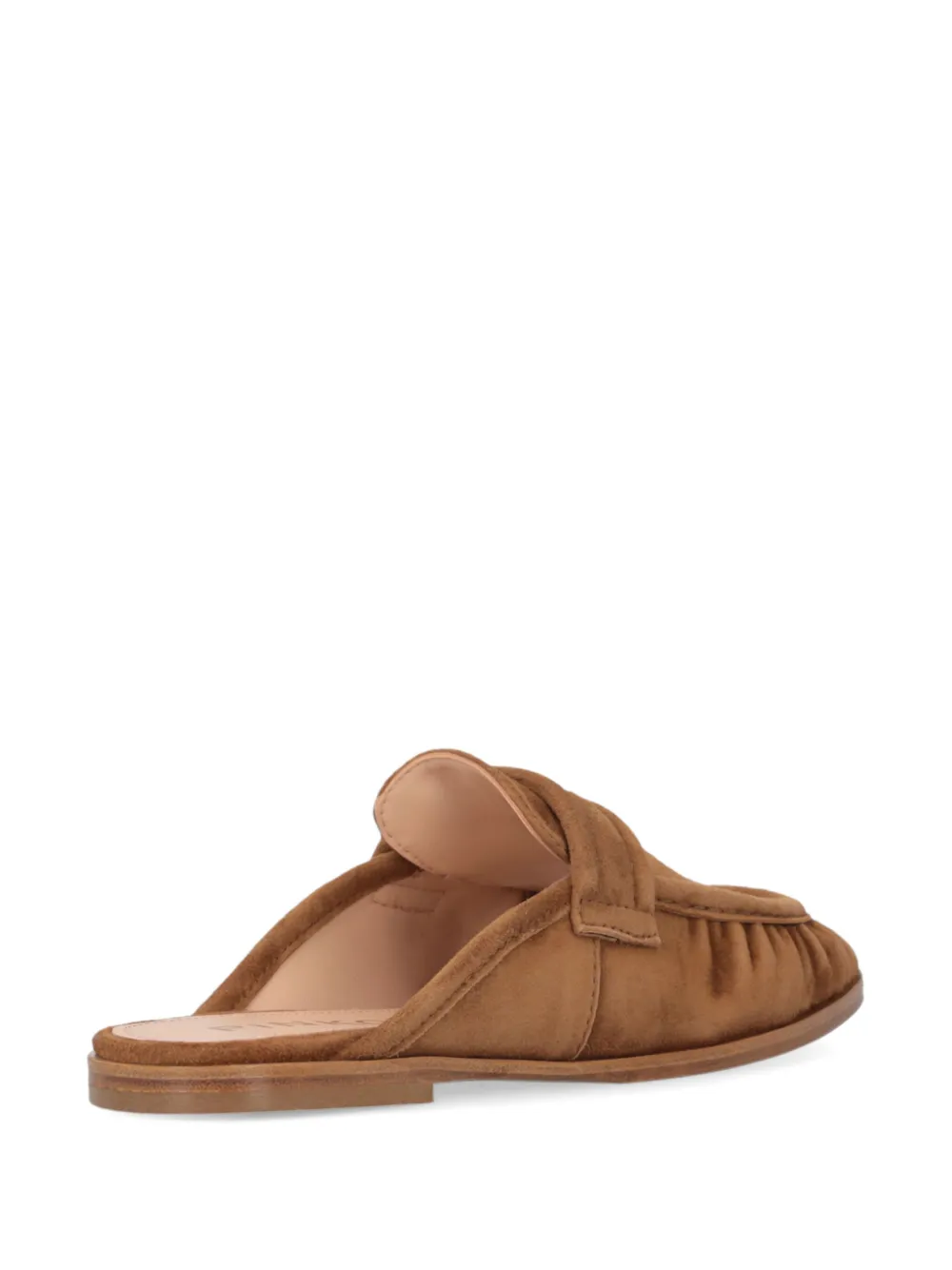 PINKO leather slippers GU8 LAMINATED GOLD