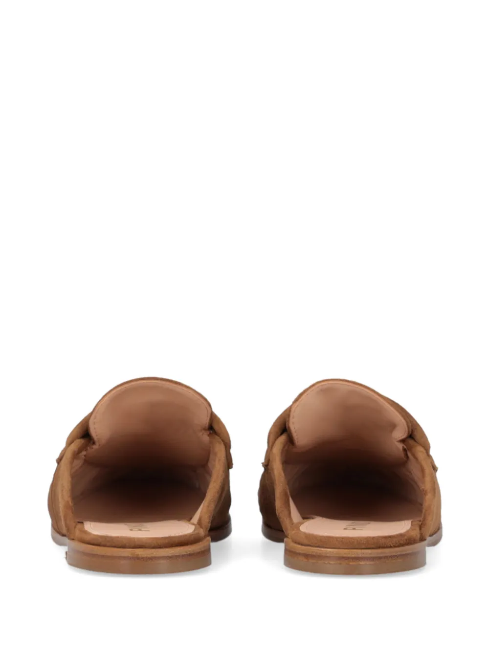 PINKO leather slippers GU8 LAMINATED GOLD