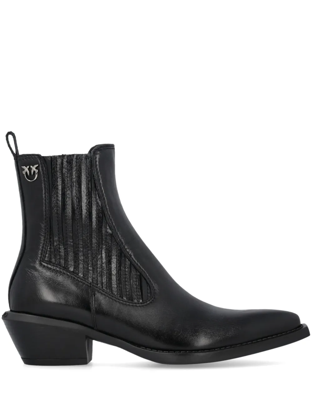 PINKO leather Chelsea boots Black