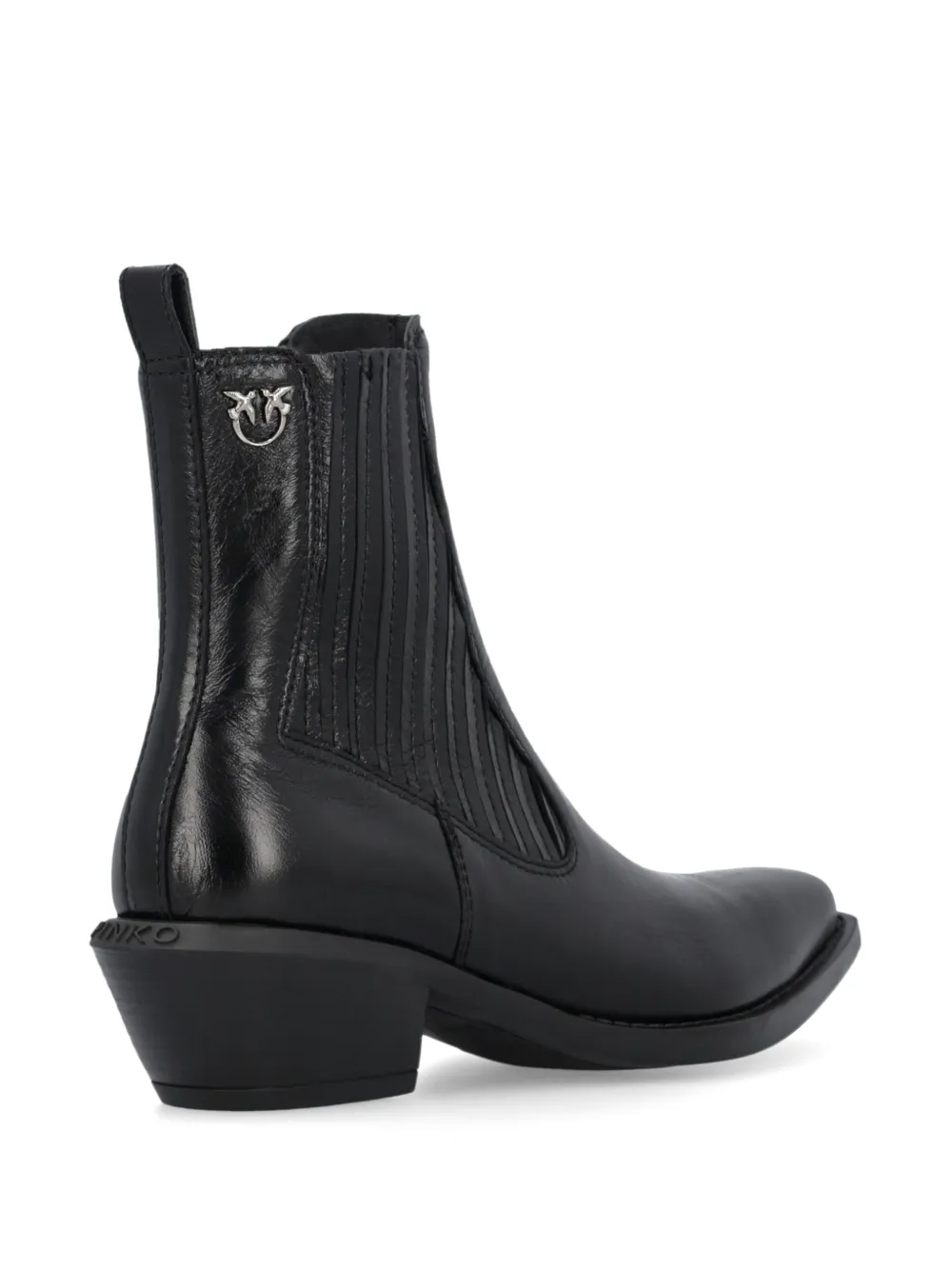 PINKO leather Chelsea boots Black