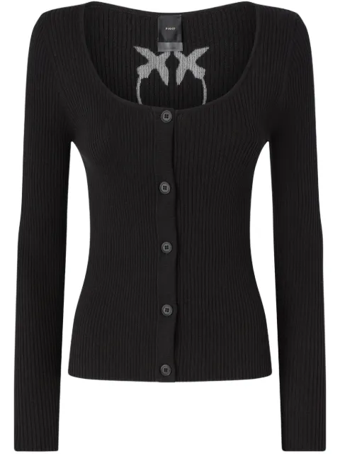 PINKO ribbed cropped cardigan 