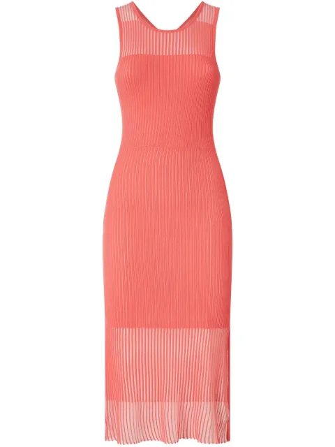 PINKO ribbed see-through midi dress