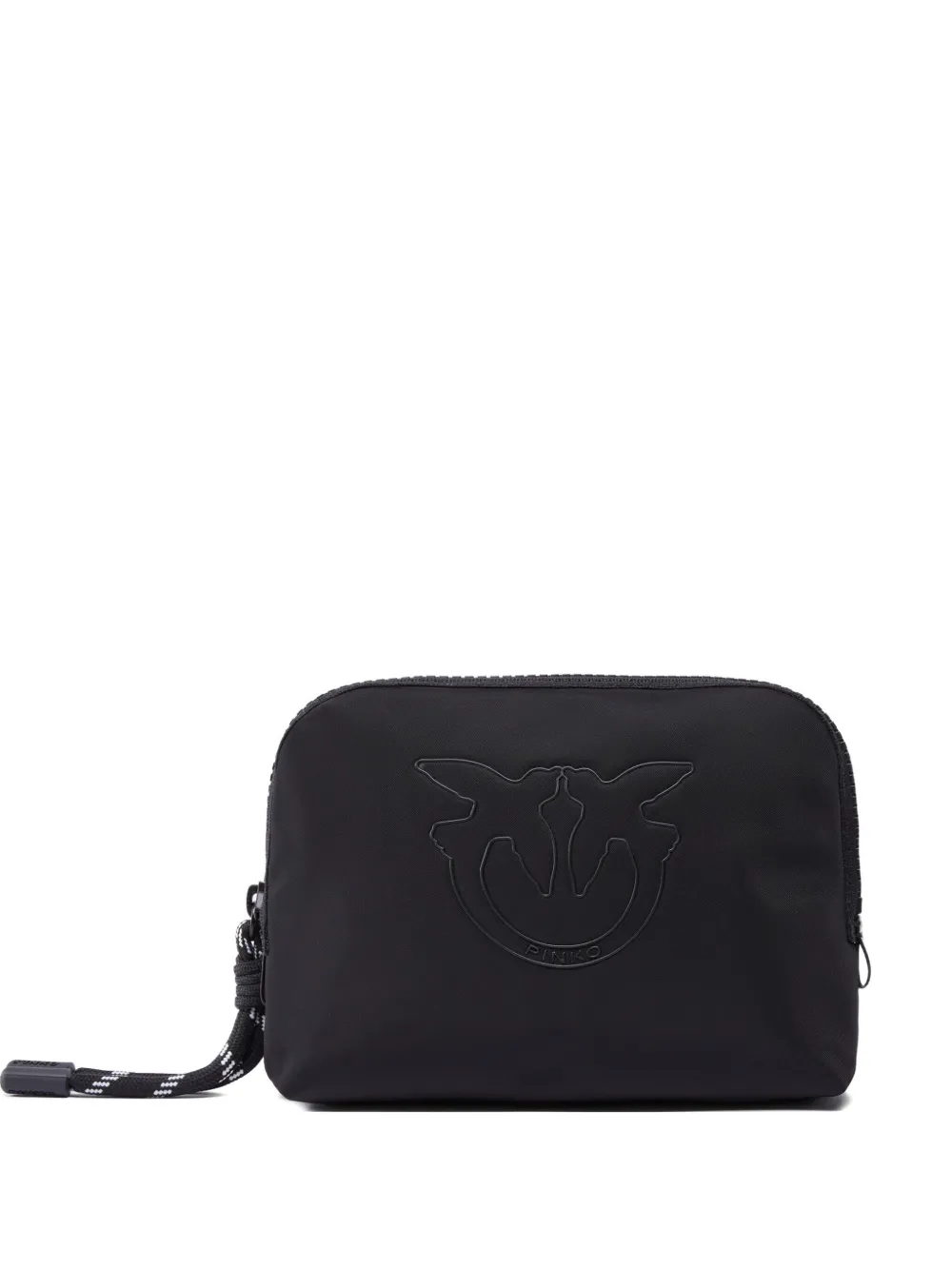 PINKO logo-embossed make up bag - ブラック PINKO logo-embossed make up bag - ブラック