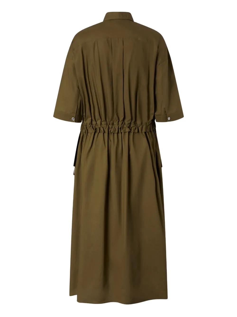 PINKO button-up belted midi dress - Groen