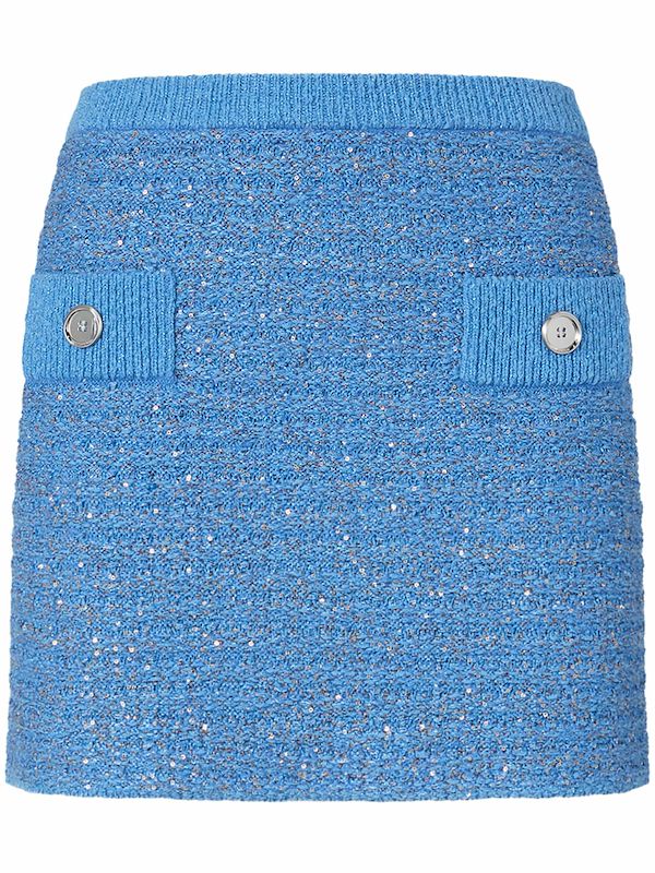 PINKO Tweed Mini Skirt | Blue | FARFETCH