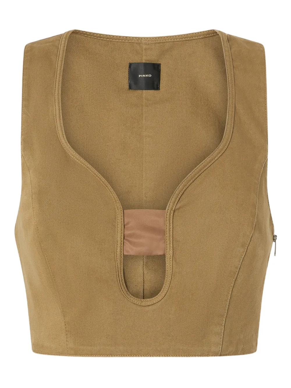 cut-out cropped vest