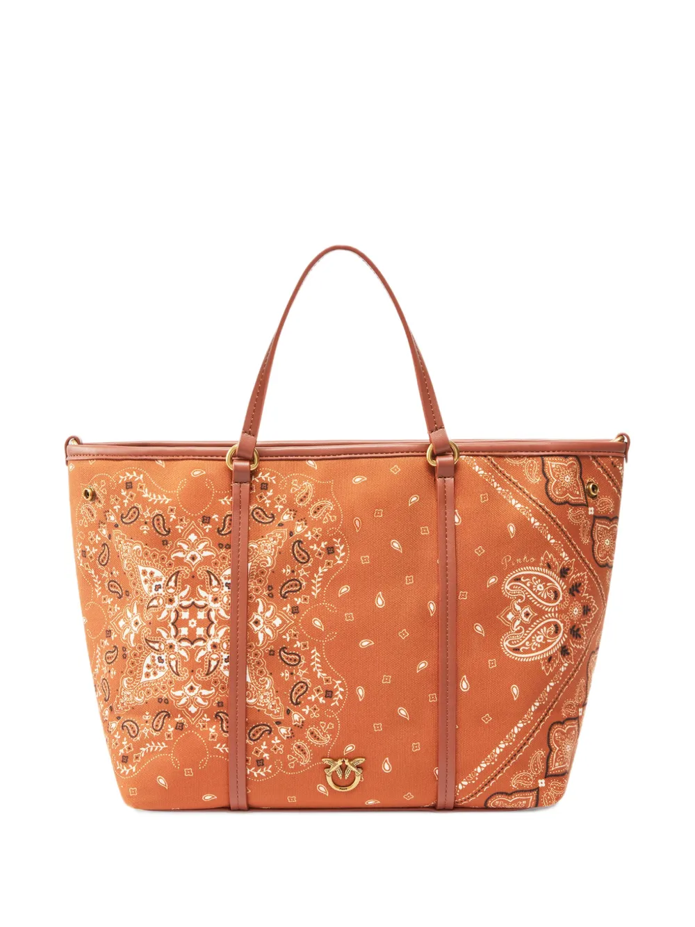 PINKO Shopper met bandanaprint Oranje