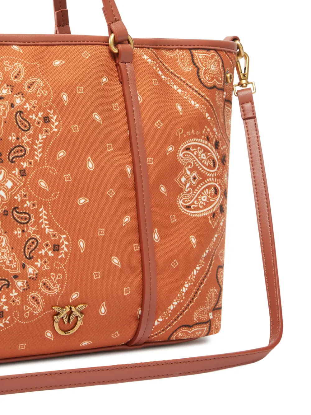 PINKO Shopper met bandanaprint Oranje