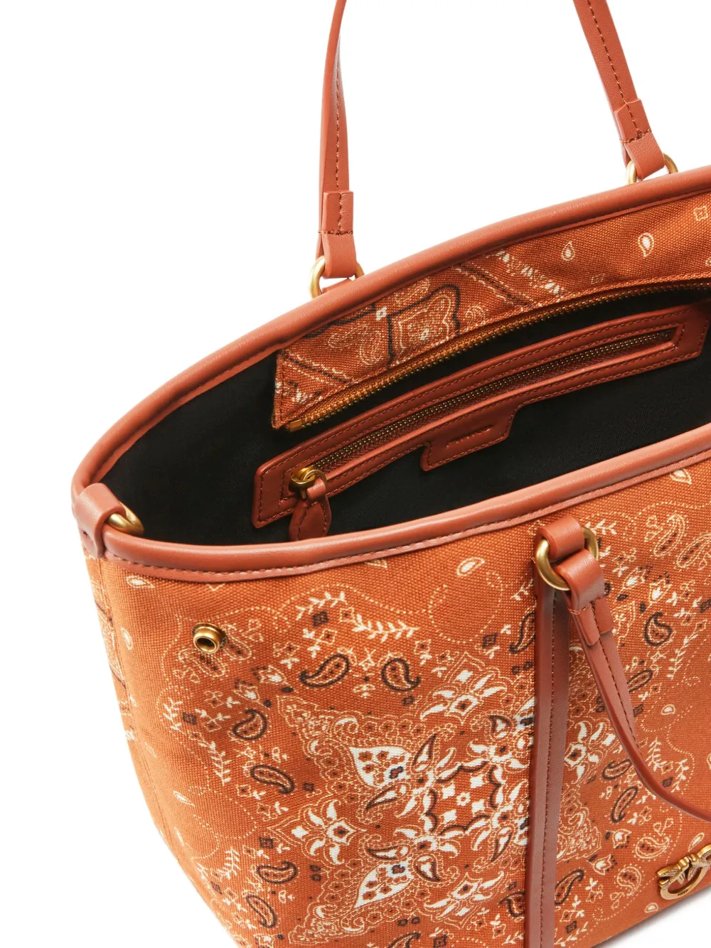 PINKO Shopper met bandanaprint Oranje