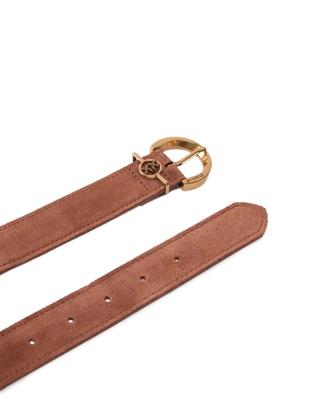 PINKO Suède riem Bruin