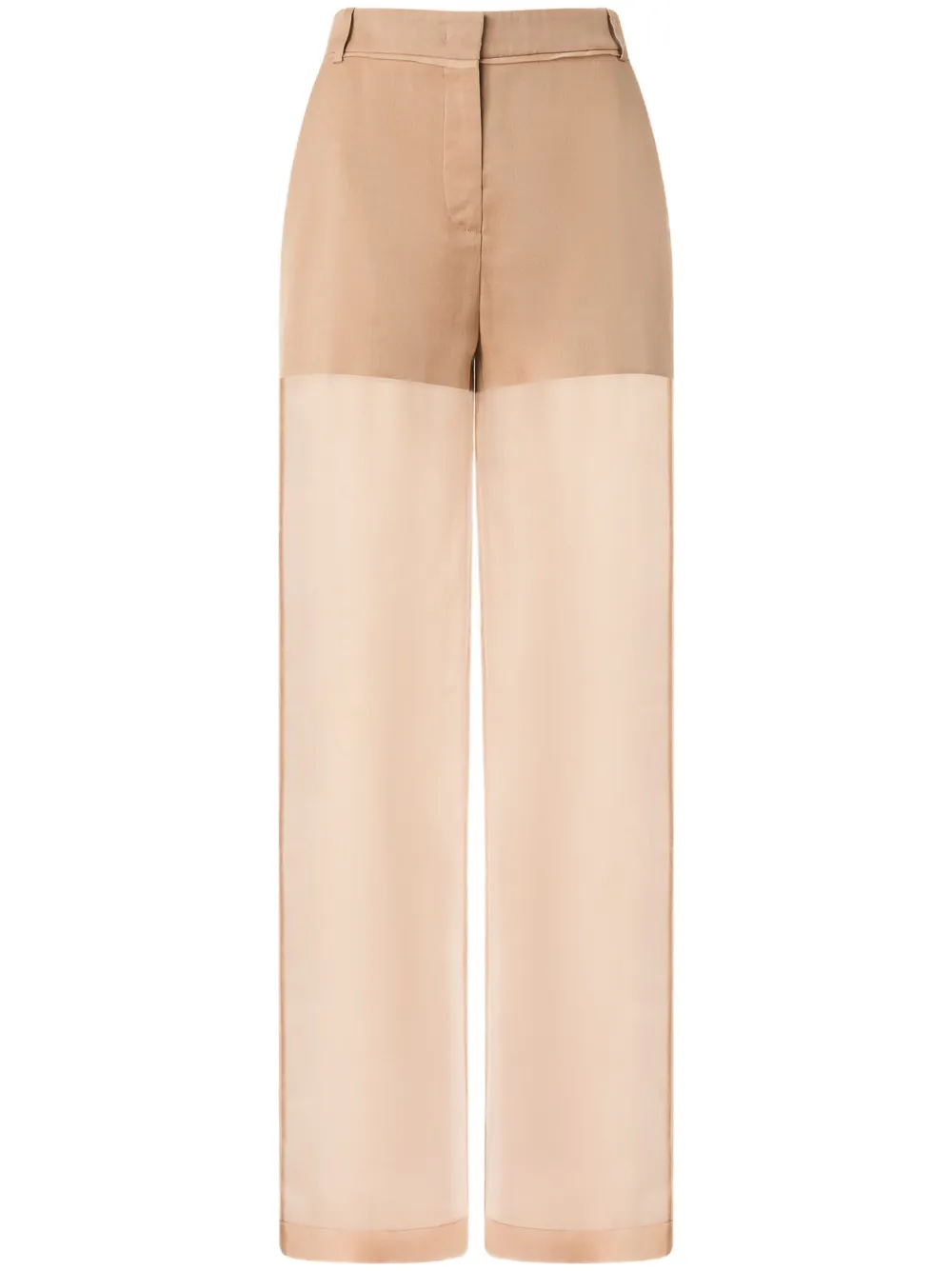 panelled straight trousers