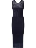 PINKO ribbed see-through midi dress - Blue