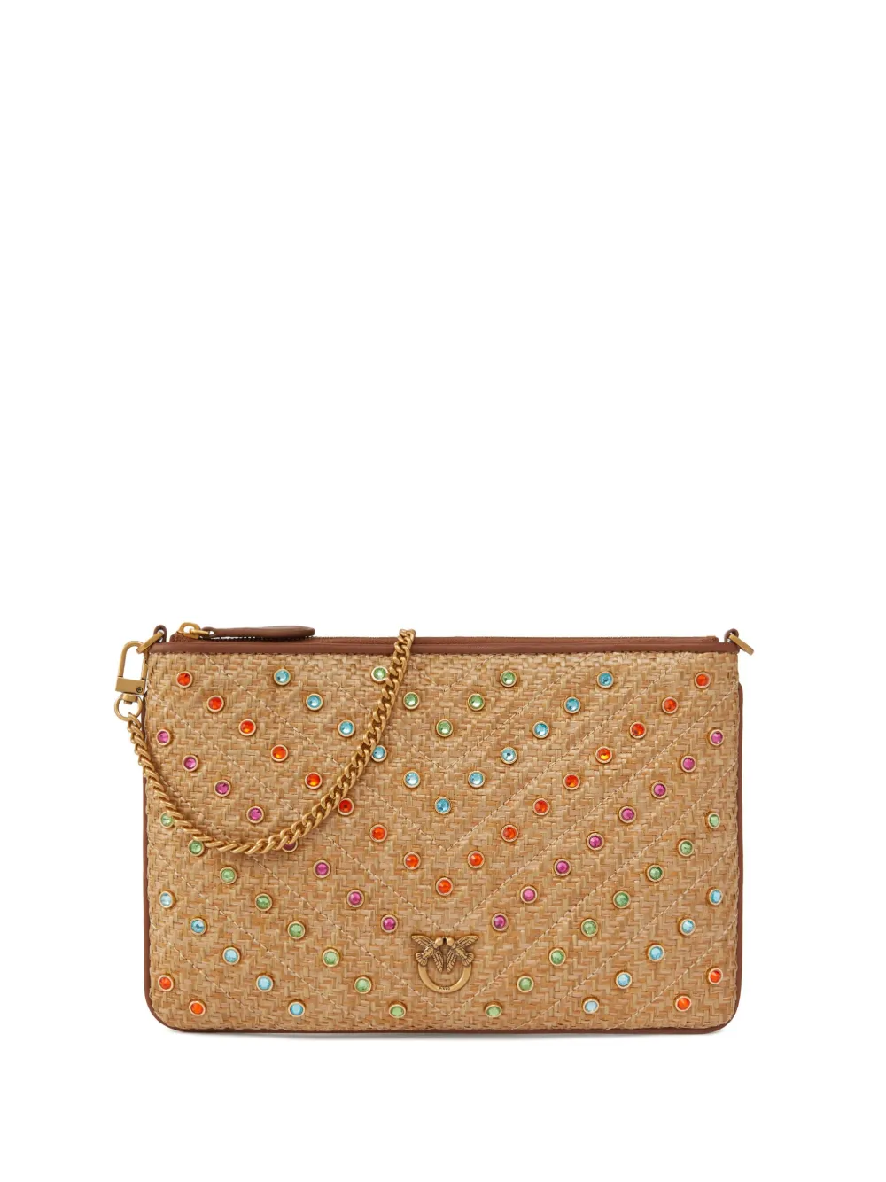 Pinko Rhinestone-embellished Clutch Bag