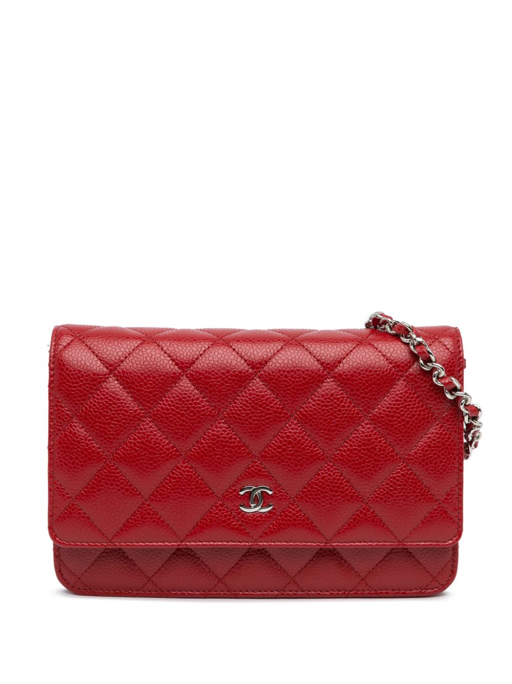 CHANEL 2015-2016 Classic Caviar Wallet on Chain crossbody bag Women