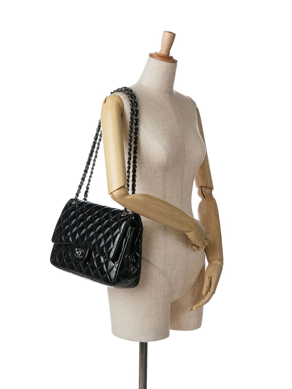 CHANEL 2014 Jumbo Classic Patent Double Flap shoulder bag Women