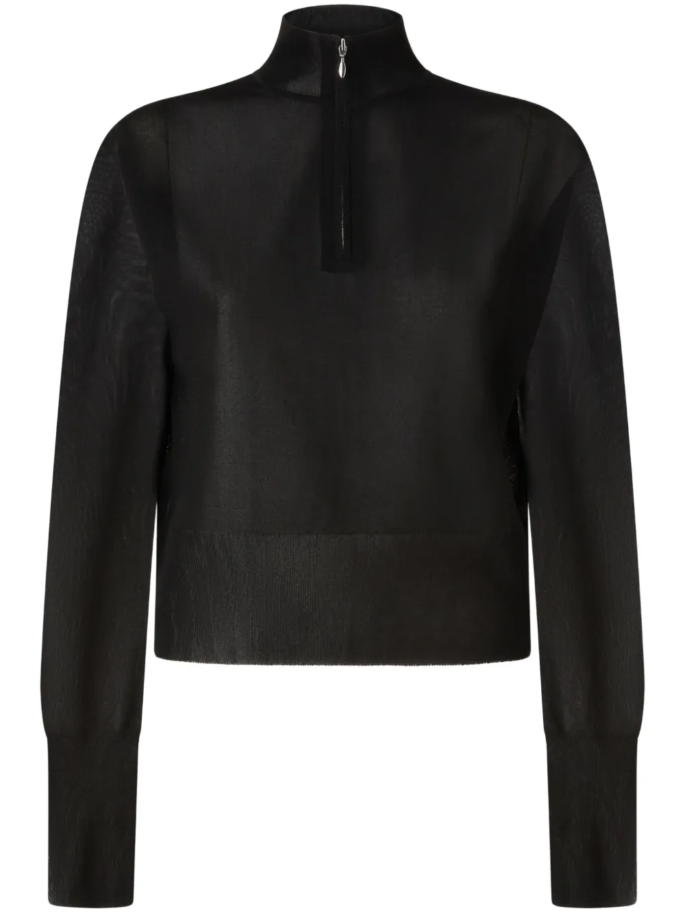 PINKO x Patrick McDowell blouse met halve rits Zwart