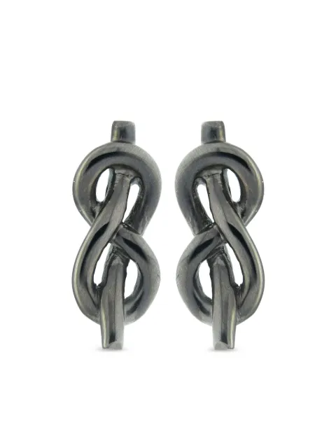 LILY GABRIELLA 18kt white gold Forget Me Knot earrings