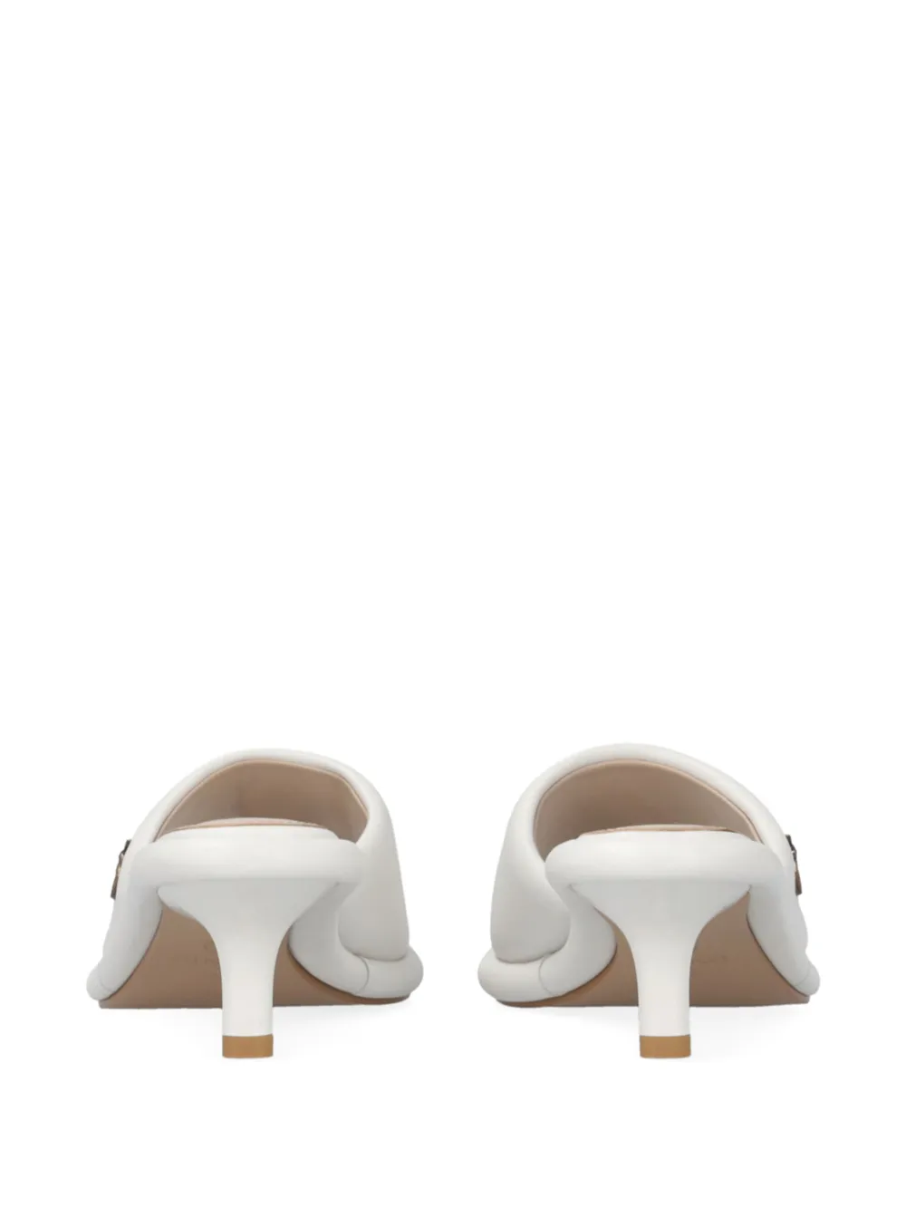 PINKO Love Birds-plaque mules White