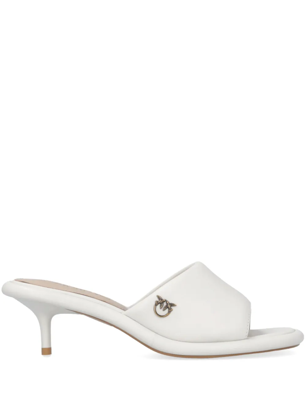 PINKO Love Birds-plaque mules White