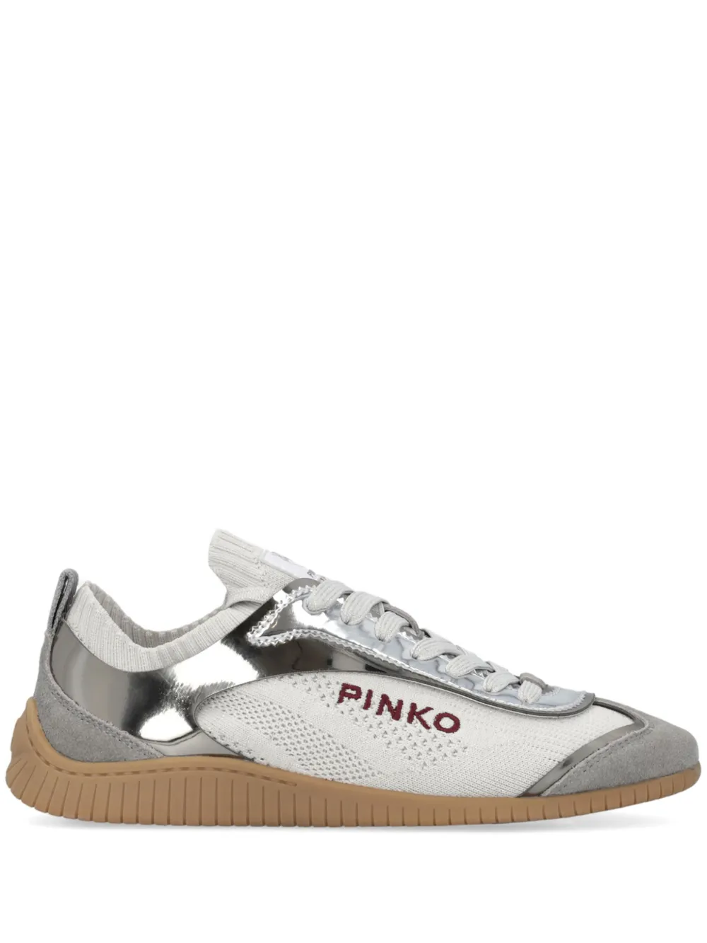 PINKO panelled sneakers Silver