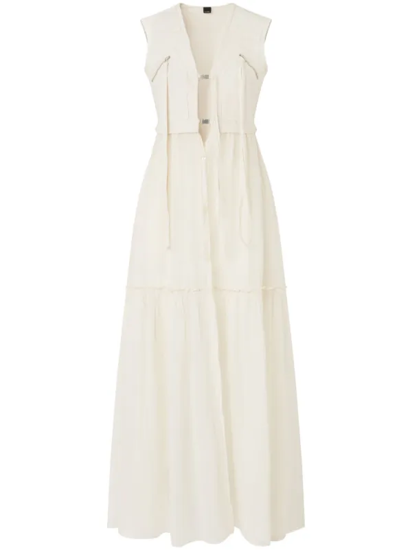 ワンピース PINKO Nelson viscose and llised fibre long dress Nelson viscose and metallised fibre long dress PINKO