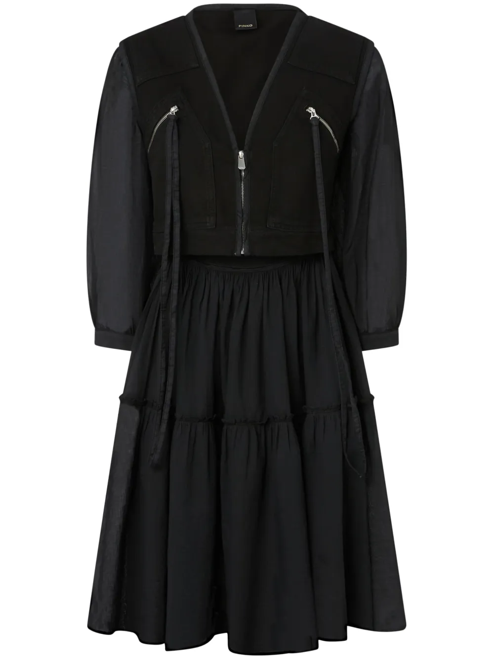 Pinko Zipped Midi Dress